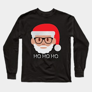 ho hipster Santa Claus ugly christmas Long Sleeve T-Shirt